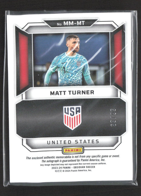 2023-24 Obsidian Matrix Jersey Auto Matt Turner #MM-MT Electric Etch Orange /99