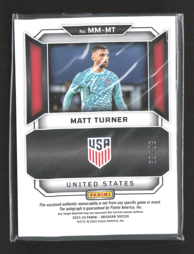 2023-24 Obsidian Matrix Jersey Auto Matt Turner #MM-MT Electric Etch Orange /99