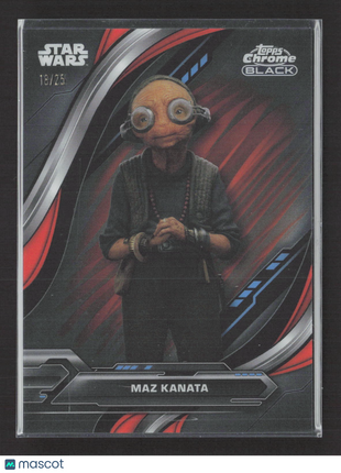 Topps Chrome Black Star Wars Maz Kanata Orange Refractor /25 #48