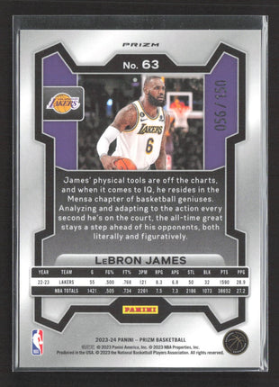 2023-24 Panini Prizm LeBron James Pandora /150 #63