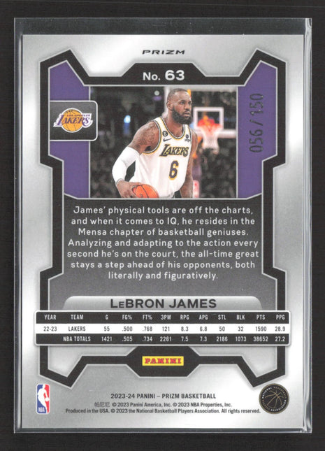 2023-24 Panini Prizm LeBron James Pandora /150 #63