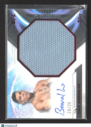 2024 Topps UFC Knockout Caio Borralho FIght Mat Relic Auto Red /25