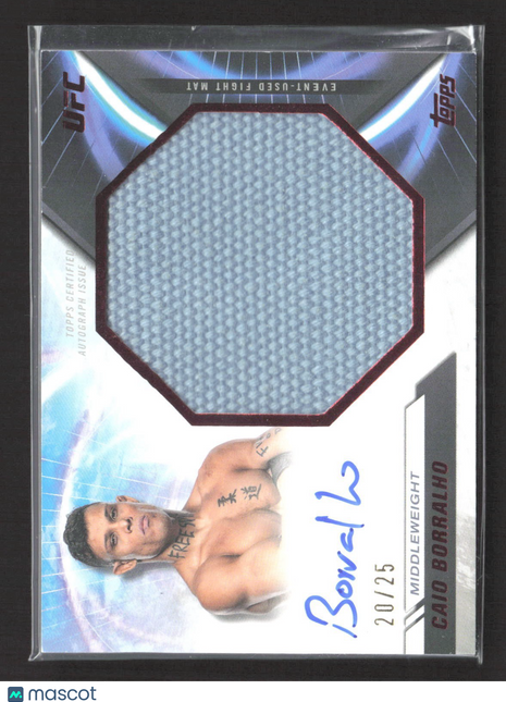 2024 Topps UFC Knockout Caio Borralho FIght Mat Relic Auto Red /25
