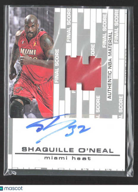 2006-07 Topps The Finals Final Score Shaquille O'Neal Finals Worn Patch Auto /50