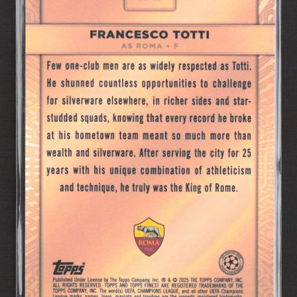2024-25 Topps Finest Idols Francesco Totti #FI-10 Bronze