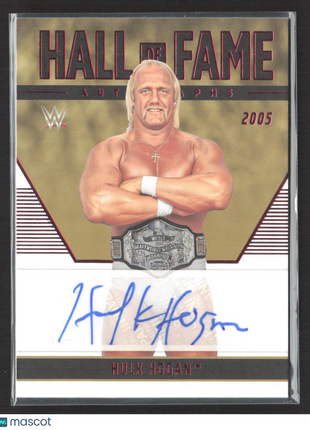 2022 Panini Chronicles WWE Hulk Hogan Auto Red #HF-HHG Hall of Fame