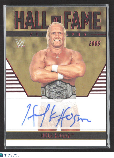 2022 Panini Chronicles WWE Hulk Hogan Auto Red #HF-HHG Hall of Fame