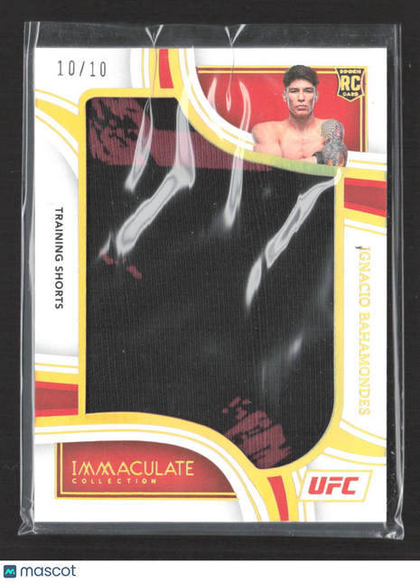 2023 Panini Immaculate UFC Ignacio Bahamondes Jumbo Relic Gold /10 Rc