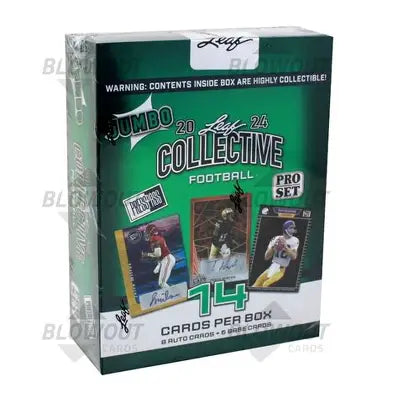 NFL 2024 Leaf Collective Football Hobby Jumbo Box