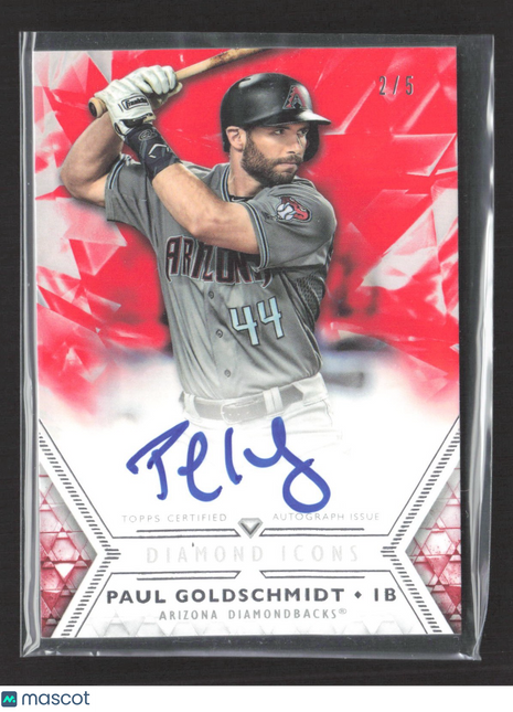 2018 Topps Diamond Icons - Auto Paul Goldschmidt #AC-PG Red /5