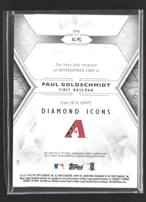 2018 Topps Diamond Icons - Auto Paul Goldschmidt #AC-PG Red /5