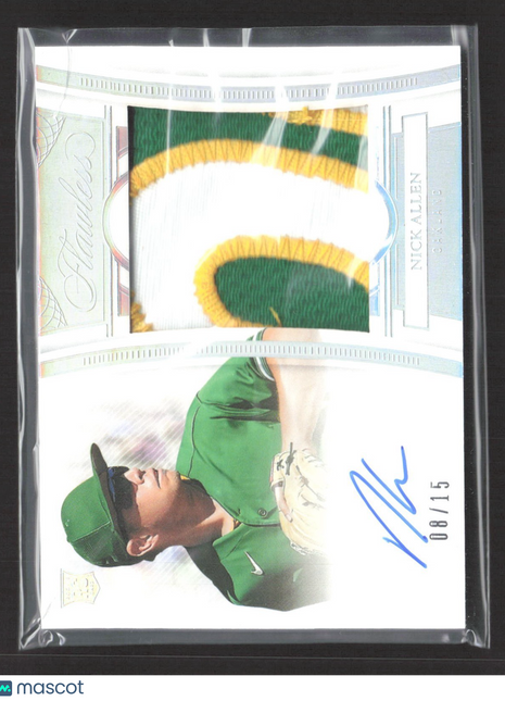2022 Panini Flawless Rookie Patch Auto Nick Allen #RCP-NA Silver /15