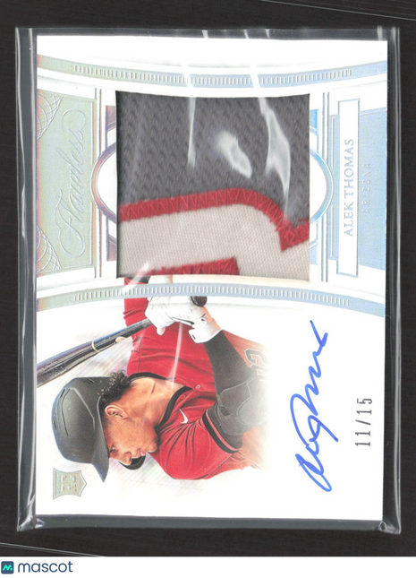 2022 Panini Flawless Rookie Patch Auto Alek Thomas #RCP-AT Silver /15