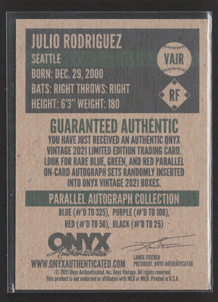 2021 Onyx Vintage Julio Rodriguez Auto Rc #VAJR
