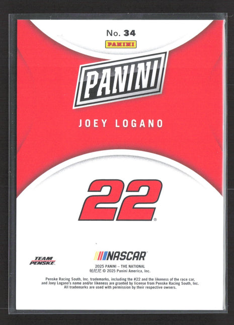 2025 Panini National Joey Logano Red & Yellow /199 #34