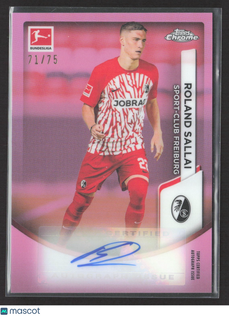 2023-24 Topps Chrome Auto Roland Sallai #BCA-RSA Pink Refractor /75