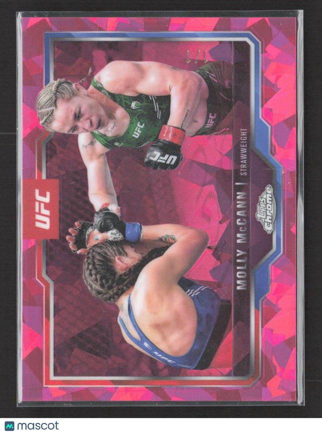 2025 Topps Chrome UFC Sapphire Molly McCann #29 Padparadscha 1/1