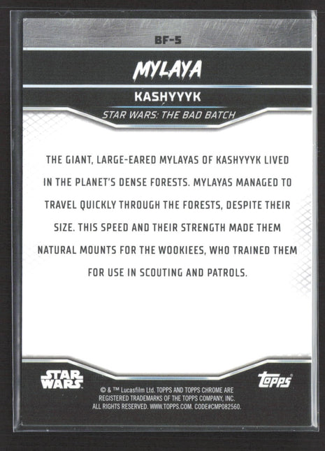 Star Wars Topps Chrome Mylaya Pulsar Refractor /99 #BF-5