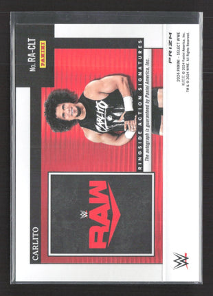 2024 Panini Select WWE Carlito Ringside Action Auto Silver #RA-CLT