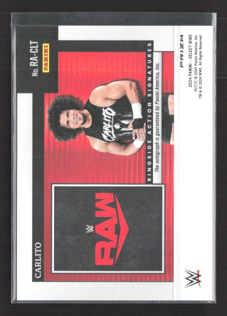 2024 Panini Select WWE Carlito Ringside Action Auto Silver #RA-CLT