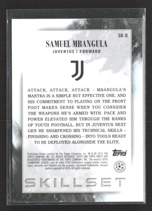 2024-25 Topps Finest Finest Skillset Samuel Mbangula #SK-8 Rc Rose Gold /75