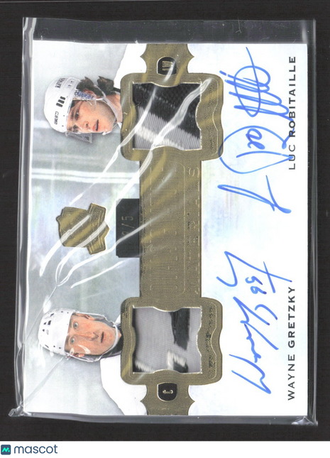 2023 UD The Cup Dual Signature Wayne Gretzky Luc Robitaille Patch Auto /5