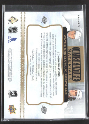2023 UD The Cup Dual Signature Wayne Gretzky Luc Robitaille Patch Auto /5