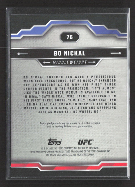 2025 Topps Chrome UFC - Bo Nickal #76 Sapphire