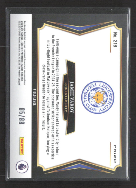 2024-25 Panini Select Premier League - Field Level Jamie Vardy #216 Red Wave /88