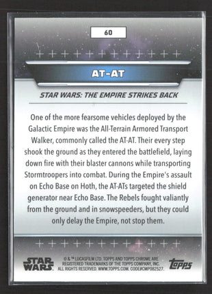 Star Wars Topps Chrome Hoth AT-AT Teal Refractor /199 #60