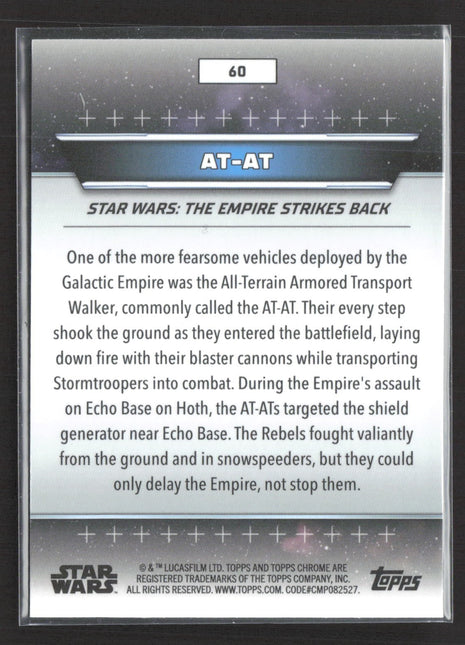 Star Wars Topps Chrome Hoth AT-AT Teal Refractor /199 #60