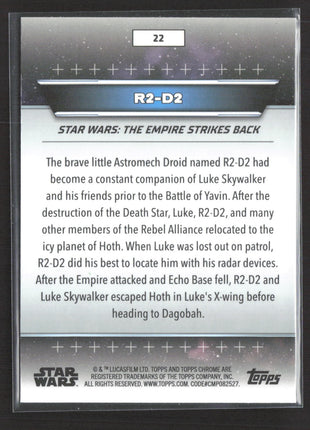 Star Wars Topps Chrome Hoth R2-D2 Mini Diamond Refractor /75 #22