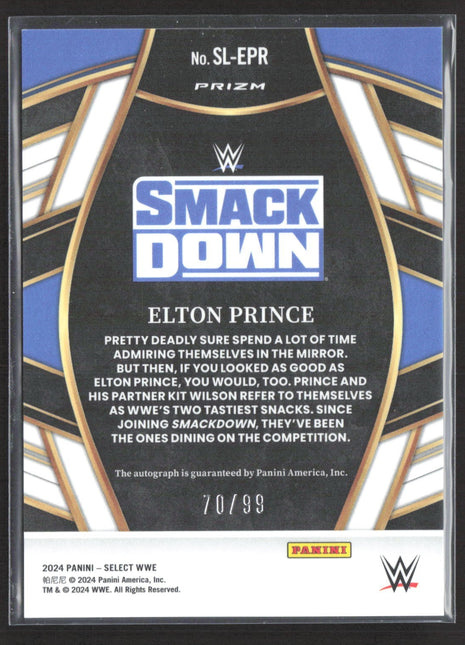 2024 Panini Select WWE - Signature Selections Elton Prince #SL-EPR Red /99 Auto