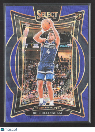 2024-25 Panini Select - Concourse Robert Dillingham #84 Blue Wave /75 Rc
