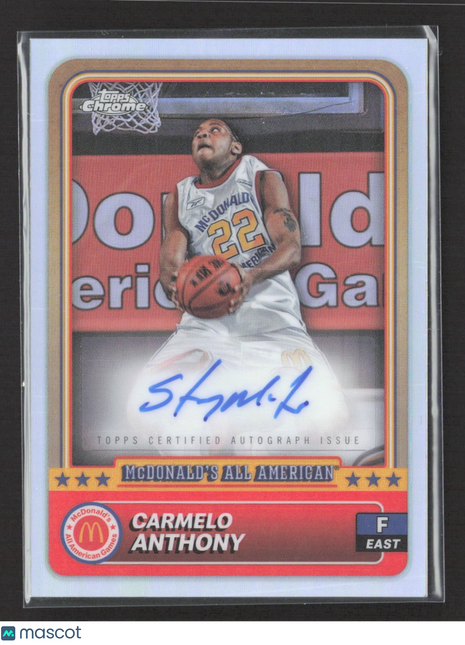 2024 Topps Chrome All American Carmelo Anthony Auto Refractor #43