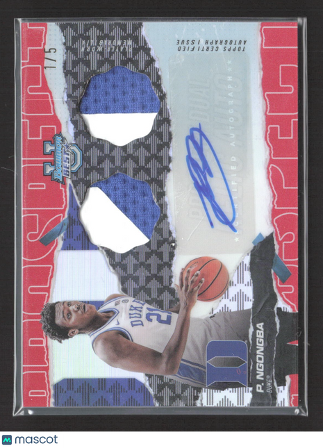 2024-25 Bowman University Best Patrick Ngongba Red Patch Auto /5 #PDRA-PN