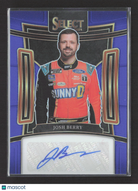 2024 Panini Select - Signatures Josh Berry #S-JBY Blue Prizm /99 Auto