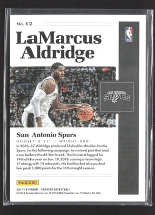 2017-18 Panini Encased - LaMarcus Aldridge #82 Gold /10