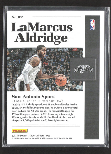 2017-18 Panini Encased - LaMarcus Aldridge #82 Gold /10