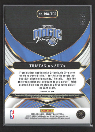 2024-25 Panini Select Rc Patch Auto Tristan da Silva #RJA-TDS Red Wave Prizm /99
