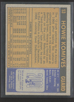 1971-72 Topps - Howard Komives #53