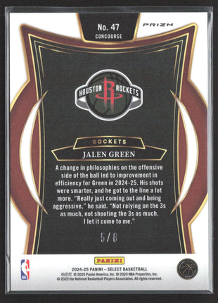 2024-25 Panini Select - Concourse Jalen Green #47 Dragon scale /8