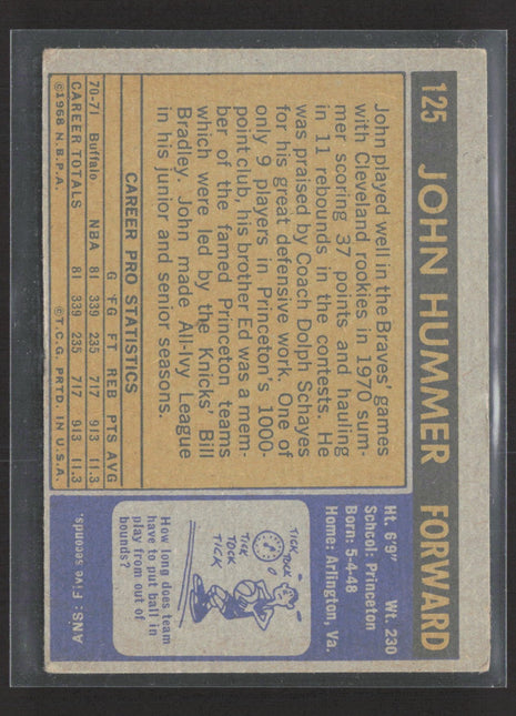 1971-72 Topps - John Hummer #125 (RC)