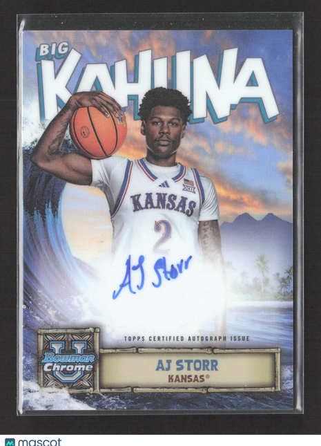 2024-25 Bowman University Chrome AJ Storr Big Kahuna Auto #BKA-AST