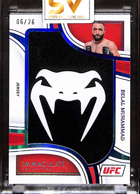 2023 Panini Immaculate UFC Belal Muhammad Jersey Platinum Venom Logo /26