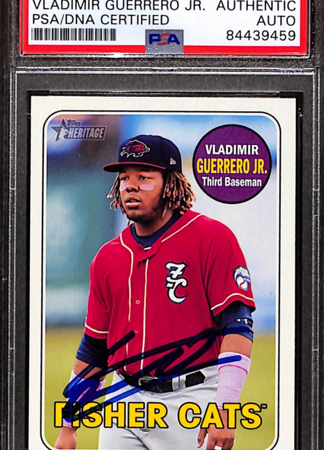 2018 Topps Heritage Vladimir Guerrero Jr. Signed Rc Auto #1 Psa Authentic
