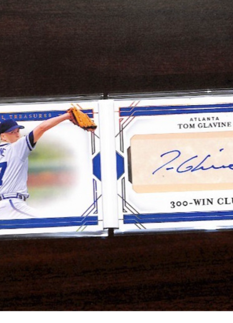 2020 Panini National Treasures Cut Signature Booklets Tom Glavine /15 Auto