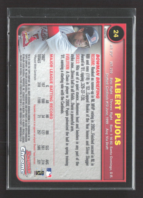 2003 Bowman Chrome - Albert Pujols #24 Refractor