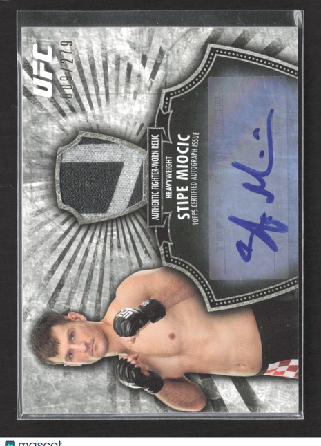 2012 Topps UFC Bloodlines Fighter Auto Relics Stipe Miocic #FAR-SM /279
