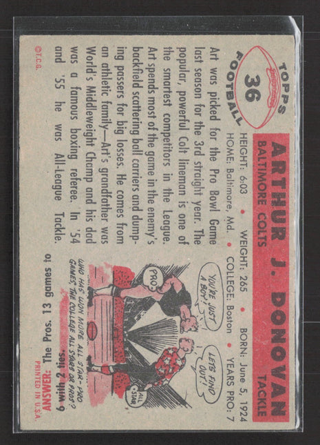 1956 Topps - Art Donovan #36